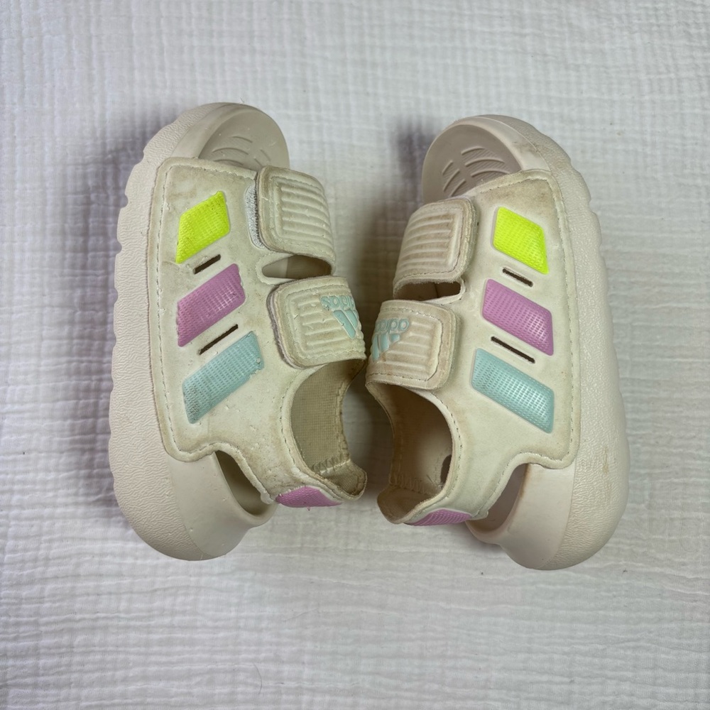 Adidas Kids Sandals - Cream with Pastel Accents - Picture 5 of 6
